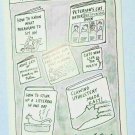 Comic Cat self-help books 4x6 Postcard  Not Posted