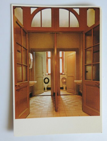 Toilets Basel Switzerland 4x6 Chrome Postcard  Not Posted
