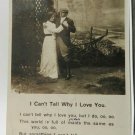 Bamforth Life Model series I can't tell  you why I Love You RPPC  Not Posted