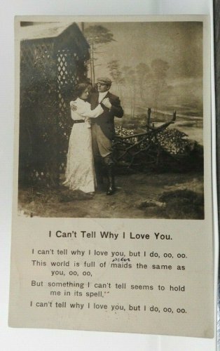 Bamforth Life Model series I can't tell  you why I Love You RPPC  Not Posted