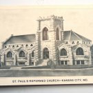 St Paul's Reformed Church Kansas City MO White Border Postcard Not Posted St Paul's Reformed Church Kansas City MO White Border Postcard Not Posted