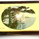 Vignette Orchard Lake MI sailboat Divided Back Posted 1910