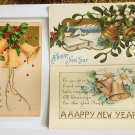 Lot of 3 New Year Divided Back Postcards with Bells  Not Posted