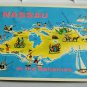 Map of Nassau Bahamas 4x6 Chrome Postcard  Not Posted