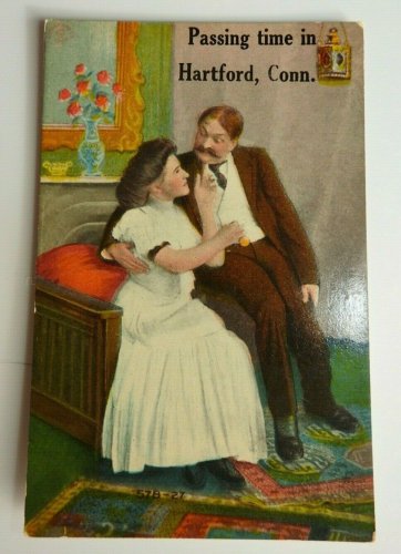 Passing time in Hartford CT Divided Back Postcard Not Posted