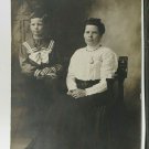 Old Photo of a nicely dressed Lady and Boy  RPPC  Not Posted