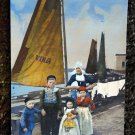 Mother and Children Wood shoes  Holland Divided Back Postcard Not Posted