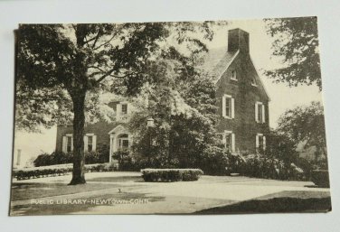 Public Library Newtown CT Vintage Postcard  Not Posted