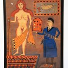 Artist and His Model Nude Lady  4x6 Postcard  Not Posted