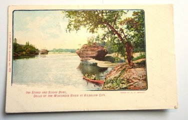Ink Stand and Sugar Bowl the Dells Kilbourn City WI Undivided Back Posted 1907