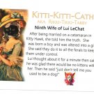 "KITTI-KITTI-CATHI AKA RIKKI-TIKKI-TABBY Anthropomorphic Black Cat 4x6  NEW
