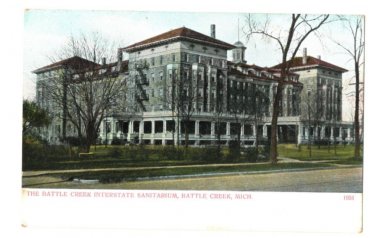 Interstate Sanitarium  Battle Creek MI Divided Back Postcard Not Posted EX