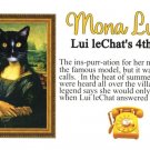 Mona Luisa Lui leChat's 4th Wife Anthropomorphic Black Cat 4x6 Chrome NEW