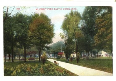 Mc Camly Park Battle Creek MI Divided Back Postcard Not Posted EX