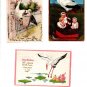 Lot of 19 Storks Divided Back Postcards 6 Posted VG-EX