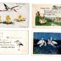 Lot of 19 Storks Divided Back Postcards 6 Posted VG-EX