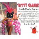 Kitty Cabaret Moulin Rouge Anthropomorphic Black Cat 4x6 Chrome Not Posted NEW Kitty Cabaret Moulin Rouge Anthropomorphic Black Cat 4x6 Chrome Not Posted NEW