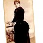 Victorian Woman Formal Dress  1800s Cabinet Card 8x4 Brice Newark NJ EX