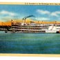 Steamboat S.S. President on the Mississippi River Linen Postcard Not Posted  EX