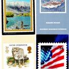 Lot of 7 Different Stamp Replica Postcards 4x6 Chromes 1 posted VG-NM