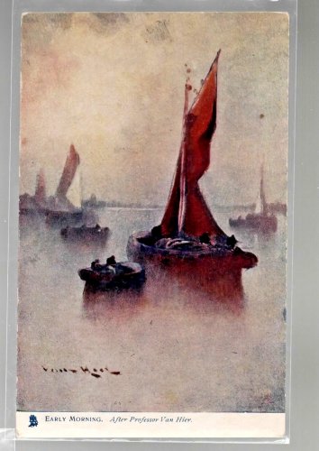 EARLY MORNING #2574 by PROF  VAN HEIR  Tuck Divided Back Postcard Not Posted EX