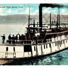 Steamer Greyhound, Puget Sound Washington State Div Back Postcard Not Posted  EX