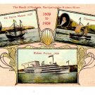 The March of Progress, Navigating the Hudson River, 1909 Postcard Posted  EX