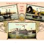 The March of Progress, Navigating the Hudson River, 1909 Postcard Posted  EX