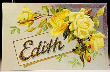 Raphael Tuck & Sons No. 131 Name Card EDITH Divided Back Postcard Not Posted EX