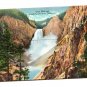 Linen Souvenir Folder Yellowstone National Park 4x6 Not Posted EX