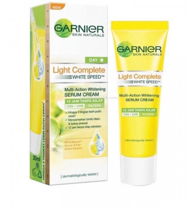 2 Packs X Garnier Light Complete Facial Whitening Serum Cream Uv 40ml 4379