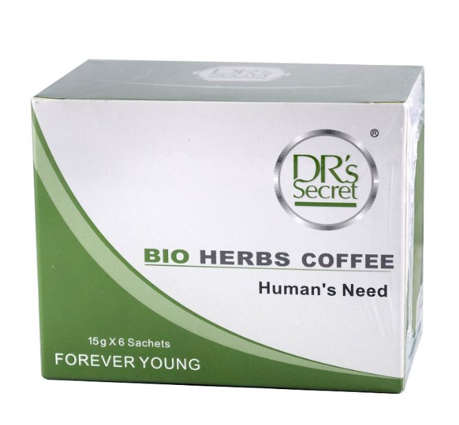 1 X New Drs Secret's Bio Herbs Coffee for Men's 6 sachets