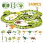 Dinosaur Race Track, Car Race Track Train Tracks Set with 1 Car and 8 Dinosaurs