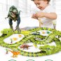 Dinosaur Race Track, Car Race Track Train Tracks Set with 1 Car and 8 Dinosaurs