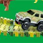 Dinosaur Race Track, Car Race Track Train Tracks Set with 1 Car and 8 Dinosaurs