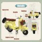 Vespa Vintage 1964 Motorcycle Building Blocks Yellow Compatible with Lego
