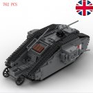 Military WW1 UK Army Equipment Britain MARK 1 Tank War Building Compatible with Lego