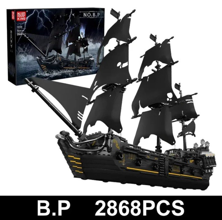 The Caribbean Black Pearl Pirate Ship Building Blocks Pirates