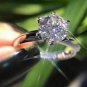 3.00Ct (9mm) Round Cut Moissanite  Solitaire Wedding Ring 925 Sterling Silver