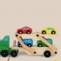 Building Blocks Wooden Double Layer Car Model Fall-resistant