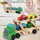 Building Blocks Wooden Double Layer Car Model Fall-resistant
