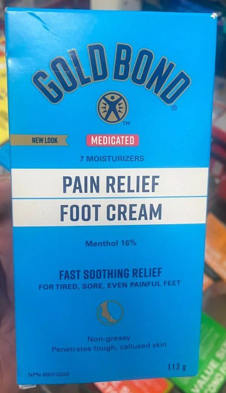 2 PACK GOLD BOND Pain Relieving Foot Cream Size 113g / 4 Ounce BRAND NEW & FRESH