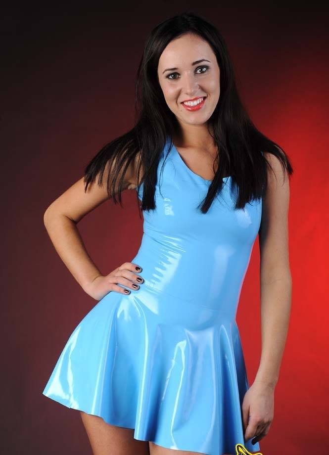 Latex mini dress