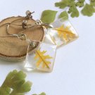 Real Leaves Earrings, Resin Earrings