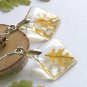 Real Leaves Earrings, Resin Earrings