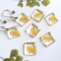 Real Leaves Earrings, Resin Earrings