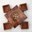 Hand-Carved Rustic Jewelry Box, Moroccan Thuya Wood Box, Handmade Box,Magic Box