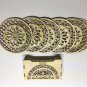 6 Pack - Moroccan Tile Design Drink Coasters Table Set - Arabesq Style
