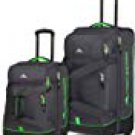 High Sierra Alameda 2Pc Spinner Set, Mercury/Black/Lime, One Size