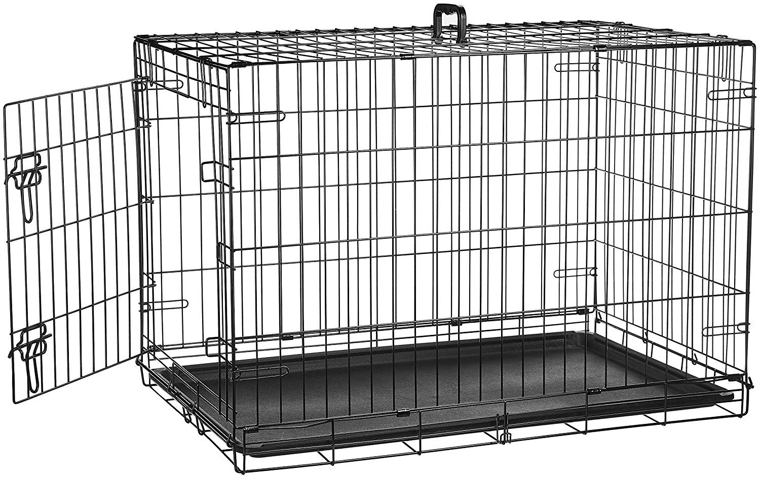 AmazonBasics Single Door & Double Door Folding Metal Dog Crate